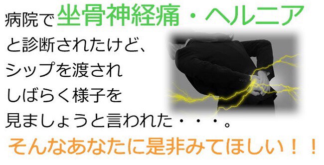 ヘルニア・坐骨神経痛・脊柱管狭窄症